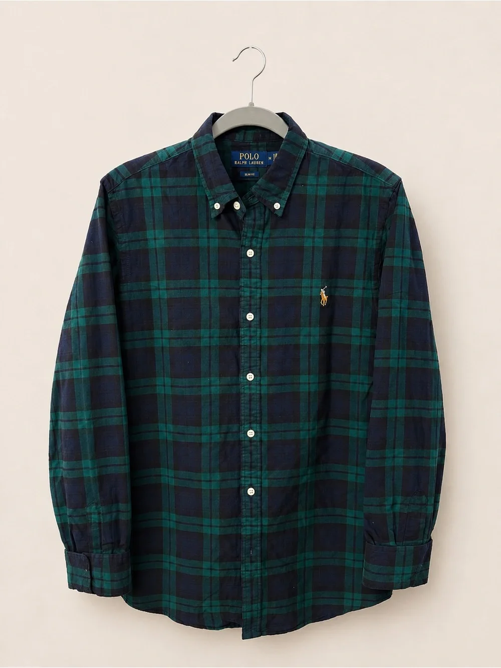 Polo by Ralph Lauren Green & Navy Plaid Oxford Button-Down Shirt